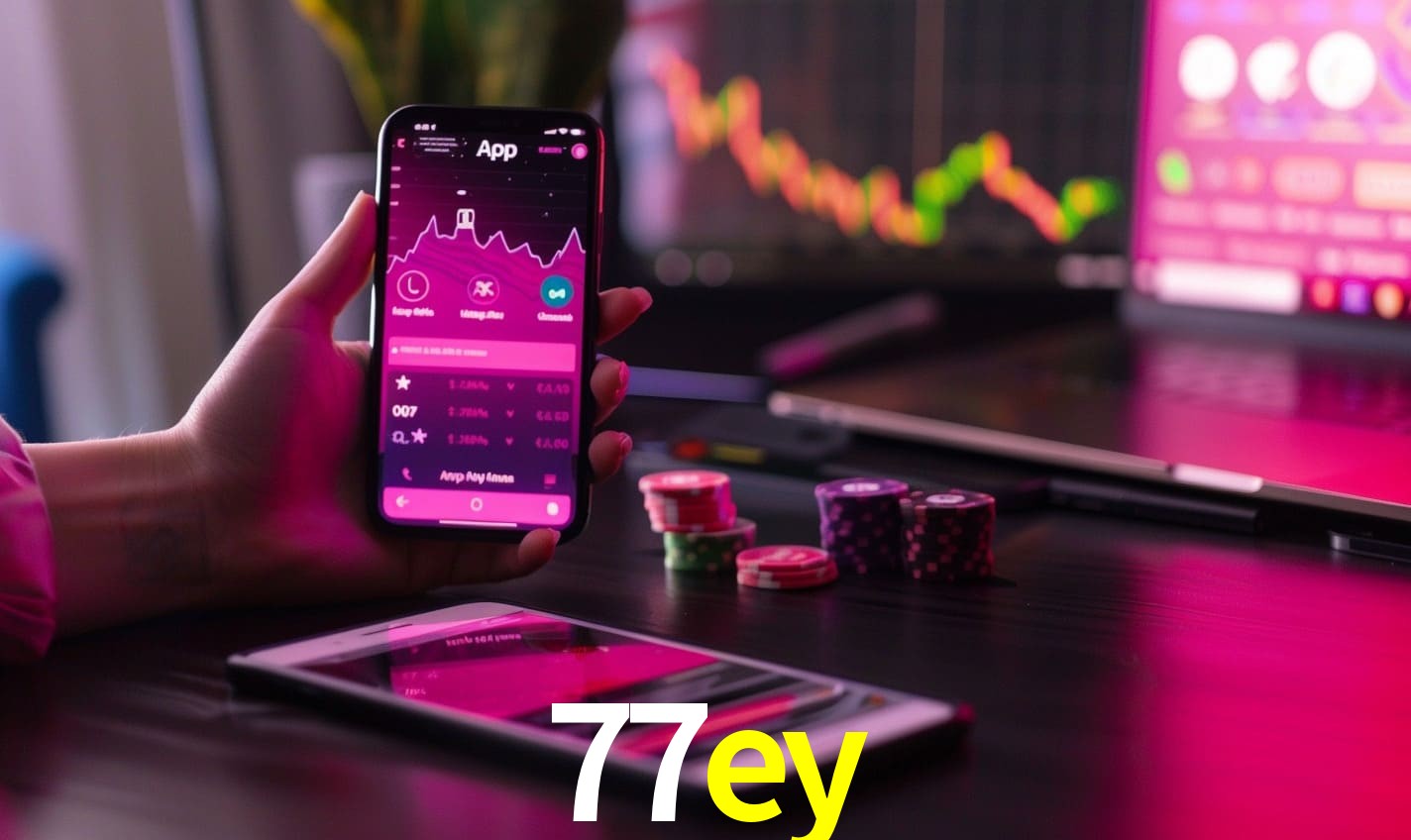 Comparação APP mobile vs versão web da 77ey